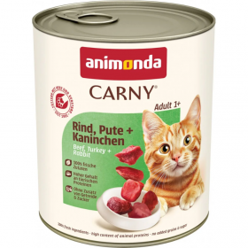 Animonda Carny Adult с Телешко, Пуйка и Заек за котки, 800гр